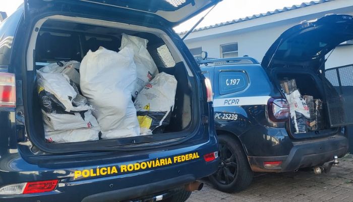 Guaraniaçu - PRF apreende mais de 211 quilos de maconha em veículo acidentado